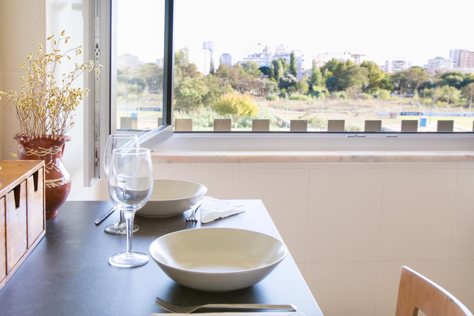 Apartamento Central Setubal Sossegado E Com Luz Buitenkant foto